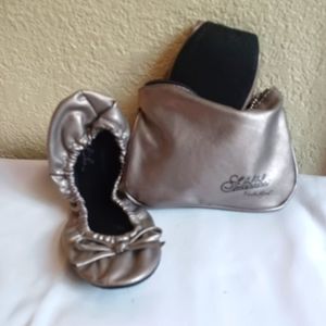 COPY - FOLDABLE FLATS PACKABLE TRAVEL WITH CARRY BAG WOMEN NEW SIZE S